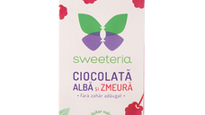 Ciocolata alba cu zmeura, 100 g, Sweeteria
