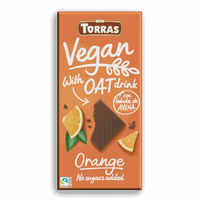 Ciocolata vegana cu portocala si bautura de ovaz, 100g, Torras - 1