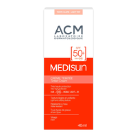 Crema coloranta pentru protectie solara cu SPF 50+ Light Tint Medisun, 40ml, ACM - 1