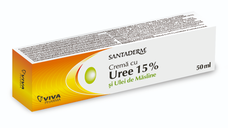 Crema cu uree 15% si ulei de masline Santaderm, 50 ml, Viva Pharma