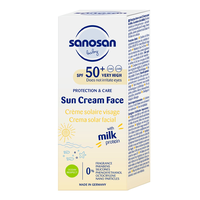 Crema de fata pentru copii cu protectie solara SPF50+, 30 ml, Sanosan - 1