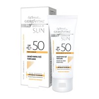 Crema pentru fata SPF 50 tenta aurie H3 Derma+ Sun, 50 ml, Gerovital - 1