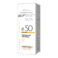 Crema pentru fata SPF 50 tenta naturala H3 Derma+ Sun, 50 ml, Gerovital - 1