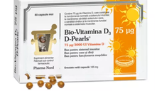 D-Pearls Bio-Vitamina D3, 3000 UI, 80 capsule, Pharma Nord
