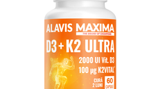 D3+K2 Ultra, 60 capsule moi, Alavis Maxima