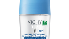 Deodorant roll-on mineral fara saruri de aluminiu 48h, 50 ml, Vichy