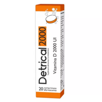 Detrical D3 2000 UI, 20 comprimate efervescente, Zdrovit - 1