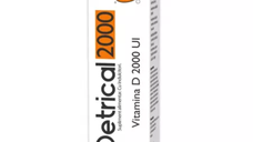 Detrical D3 2000 UI, 20 comprimate efervescente, Zdrovit