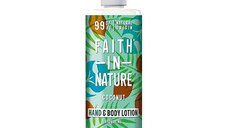Faith in Nature Lotiune vegana hidratanta pentru corp si maini cu cocos, 400 ml