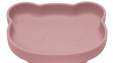 Farfurie din silicon cu ventuza The Little Bear, +6 luni, Old Rose, Appekids