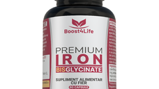 Fier Bisglicinat Premium, 71,80 mg, 60 capsule vegane, Boost4Life
