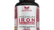 Fier Bisglicinat Premium, 71,80 mg, 60 capsule vegane, Boost4Life