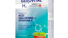 Fiole cu acid hialuronic si vitamina C H3 Hyaluronic C, 10*2 ml, Gerovital
