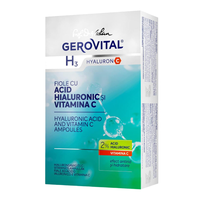 Fiole cu acid hialuronic si vitamina C H3 Hyaluronic C, 10*2 ml, Gerovital - 1