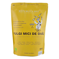 Fulgi mici de ovaz ecologici, fara gluten, 500 g, Republica Bio - 1