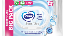 Hartie igienica umeda, Sensitive, 80 bucati, Zewa