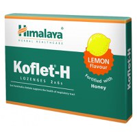 Himalaya, Koflet-H aroma de lamaie, ajutor pentru respiratie, 12 pastile - 1