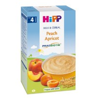 Hipp Lapte și Cereale cu Piersici și Caise, de la 4 luni, 250g - 1