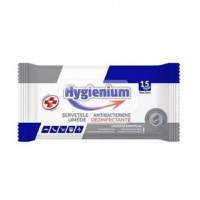 Hygienium servetele umede antibacteriene si dezinfectante x 15 buc - 1