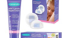 Lansinoh Pachet HPA Lanolin crema, 40ml + Tampoane pentru san, 24 bucati