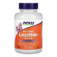 Lecitina din soia, 1200 mg, 100 gelule moi, Now Foods - 1