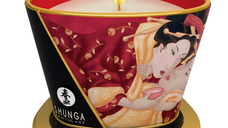 Lumanare pentru masaj erotic Strawberry, 170ml, Shunga Erotic Art