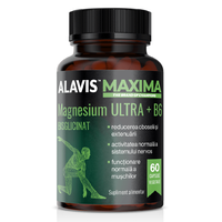 Magneziu bisglicinat Ultra+B6, 60 capsule vegetale, Alavis Maxima - 1