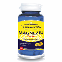 Magneziu Forte, 60 capsule, Herbagetica - 1
