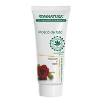 Masca de fata cu trandafir si argila activa, 75 ml, Vivanatura - 1