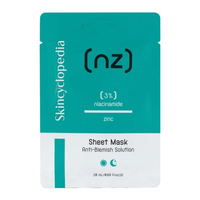 Masca de fata tip servetel cu 3% niacinamida si zinc, 20ml, Skincyclopedia - 1