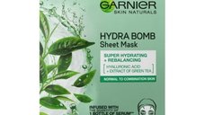 Masca servetel cu ceai verde Hydra Bomb, 28 g, Garnier