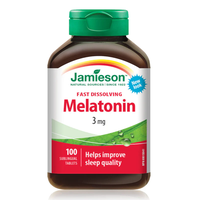 Melatonina 3mg, 100 tablete sublinguale, Jamieson - 1