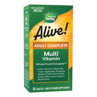 Multivitamine fara fier adaugat Alive Nature's Way, 30 tablete, Secom - 1