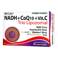 NADH + CoQ10 + Vitamina C Trio Lipozomal, 30 capsule vegetale, Cosmo Pharm - 1