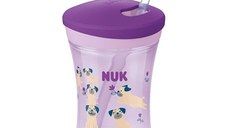 NUK Cana Evolution Action cu pai de baut, Mov, 12 luni+, 230ml