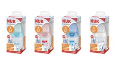 NUK First Choice Biberon cu tetina silicon M, 0-6luni, diverse modele, 1 bucata, 150 ml