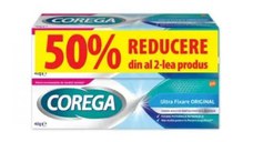 Pachet Crema adeziva pentru proteza dentara Ultra Fixare Original, 2x40 g, Corega