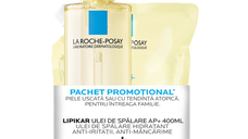 Pachet Ulei de dus hidratant AP+ Lipikar, 400 ml + Rezerva, 400 ml, La Roche-Posay