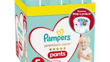 Pampers Premium Care Pants Scutece-chilotel Marimea 5, 12-17 kg, 102 bucati
