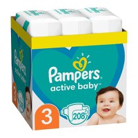 Pampers Scutece Active Baby, Marimea 3 Midi, 6-10kg, 208 bucati - 1