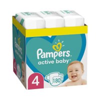 Pampers Scutece Active Baby, Marimea 4, 9 -14 kg, XXL BOX, 180 bucati - 1