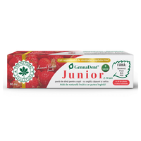 Pasta de dinti pentru copii cu argila si capsuni GennaDent Junior, 80 ml, VivaNatura - 1