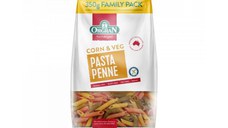 Paste penne din porumb si legume fara gluten, 350g, ORGRAN