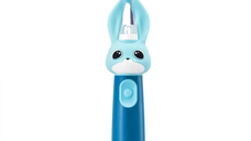 Periuta de dinti electrica Vitammy Bunny Light Blue, pentru copii 0-3 ani