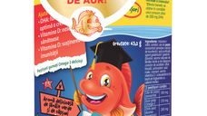 Pestisori gumati cu Omega 3 si aroma de lamaie verde si capsuni, 36 jeleuri, Moller's