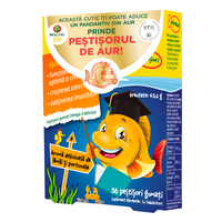 Pestisori gumati cu Omega-3 si aroma de portocale, 36 jeleuri, Moller's - 1