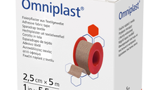 Plasture textil Omniplast, 2.5 cm*5 m, 1 rola, Hartmann