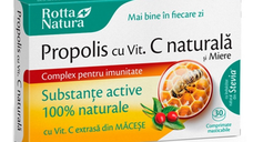 Propolis cu Vitamina C Naturala si Miere, 30 comprimate masticabile, Rotta Natura