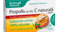 Propolis cu Vitamina C Naturala si Miere, 30 comprimate masticabile, Rotta Natura