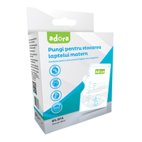 Pungi pentru stocarea laptelui matern, 30 bucati, Adora - 1